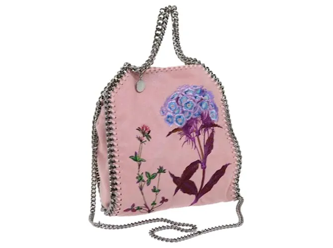 Autre Marque Stella MacCartney Cadena Falabella Bandolera poliéster Rosa Auth bs10808 