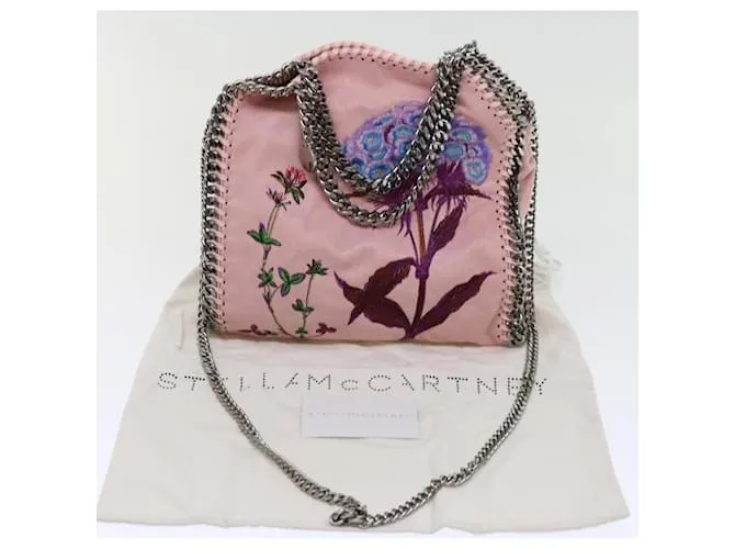 Autre Marque Stella MacCartney Cadena Falabella Bandolera poliéster Rosa Auth bs10808 