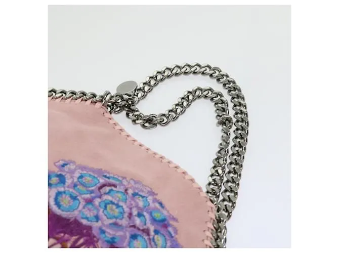 Autre Marque Stella MacCartney Cadena Falabella Bandolera poliéster Rosa Auth bs10808 