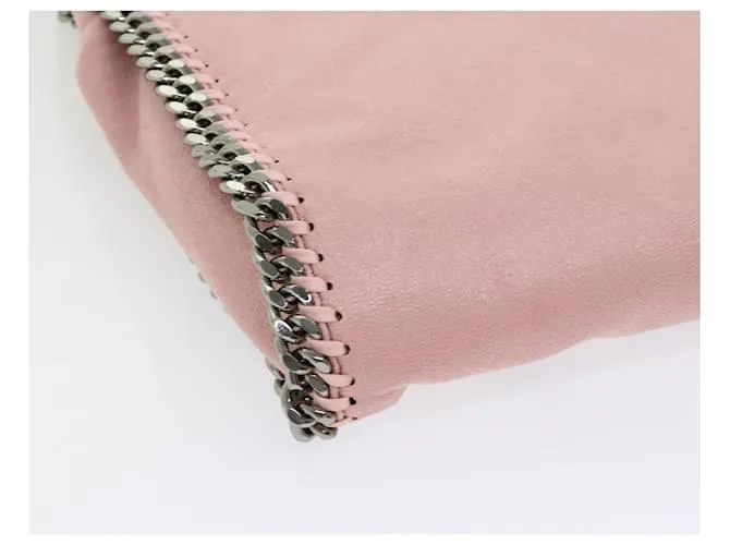 Autre Marque Stella MacCartney Cadena Falabella Bandolera poliéster Rosa Auth bs10808 