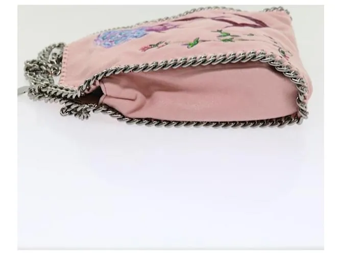 Autre Marque Stella MacCartney Cadena Falabella Bandolera poliéster Rosa Auth bs10808 