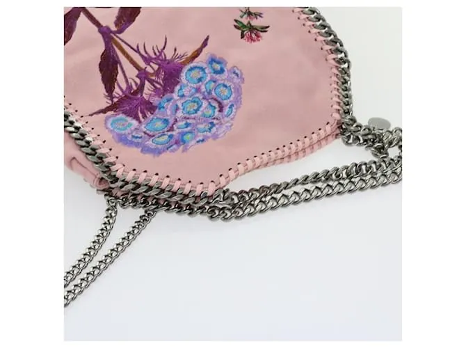 Autre Marque Stella MacCartney Cadena Falabella Bandolera poliéster Rosa Auth bs10808 