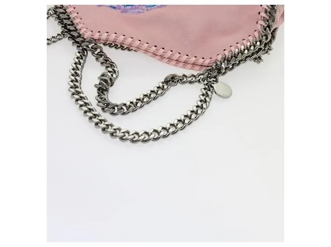 Autre Marque Stella MacCartney Cadena Falabella Bandolera poliéster Rosa Auth bs10808 