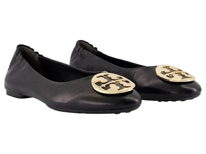 Bailarinas Claire - Tory Burch - Cuero - Negro 