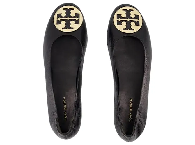 Bailarinas Claire - Tory Burch - Cuero - Negro 