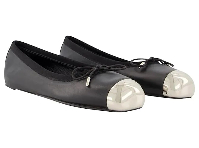 Bailarinas Punk - Alexander Mcqueen - Cuero - Negro/plata 