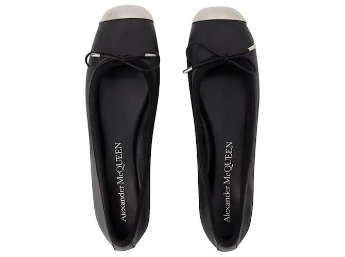 Bailarinas Punk - Alexander Mcqueen - Cuero - Negro/plata 