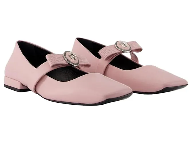 Bailarinas - Versace - Cuero - Rosa 