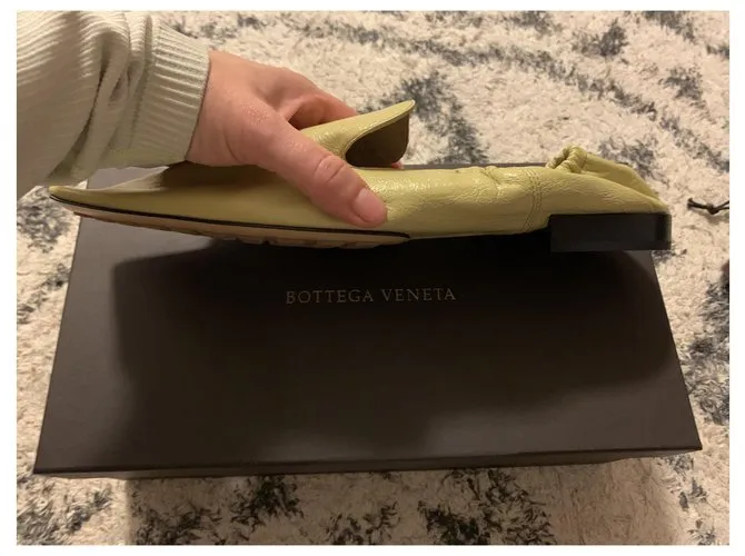 Bottega Veneta bailarinas Mostaza 