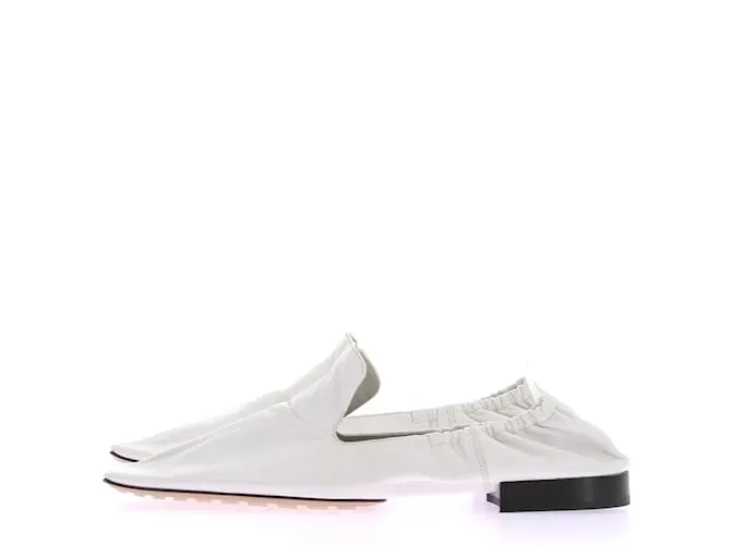 BOTTEGA VENETA Bailarinas T.UE 37 Cuero Blanco 