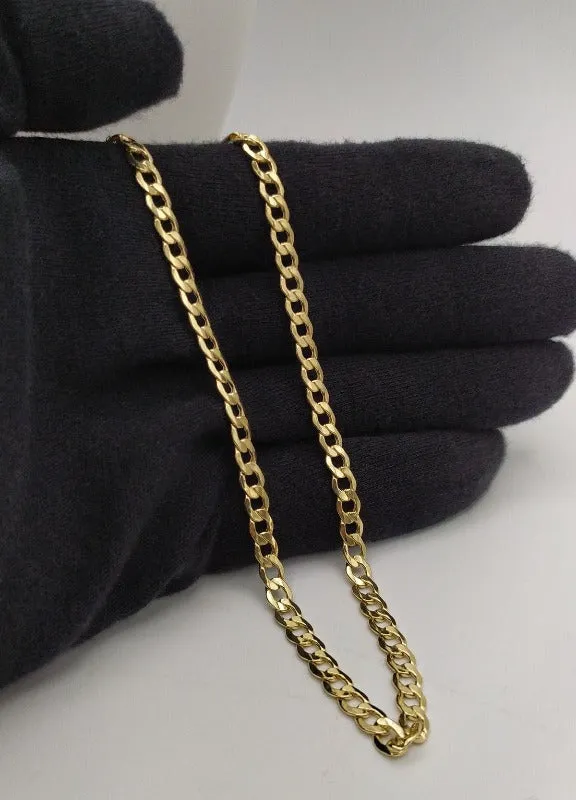 Cadena oro 18k cubana plana