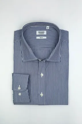 Camisa Annoni Short collar Fantasía - Rayas Navy