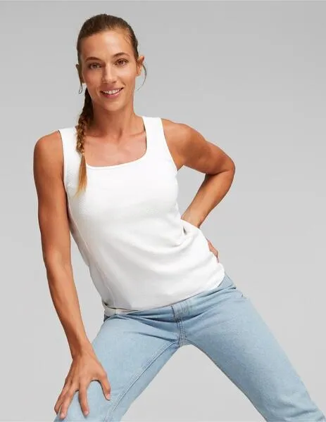 camiseta puma tirantes her slim tank blanco de mujer.