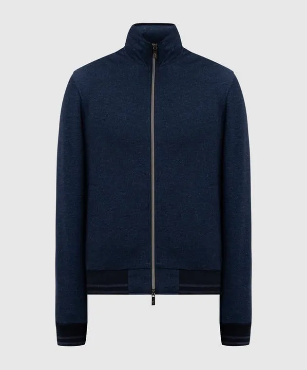 CAPOBIANCO Blue sports jacket with wool