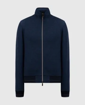 CAPOBIANCO Blue sports jacket with wool