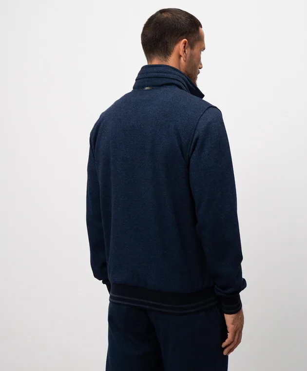 CAPOBIANCO Blue sports jacket with wool