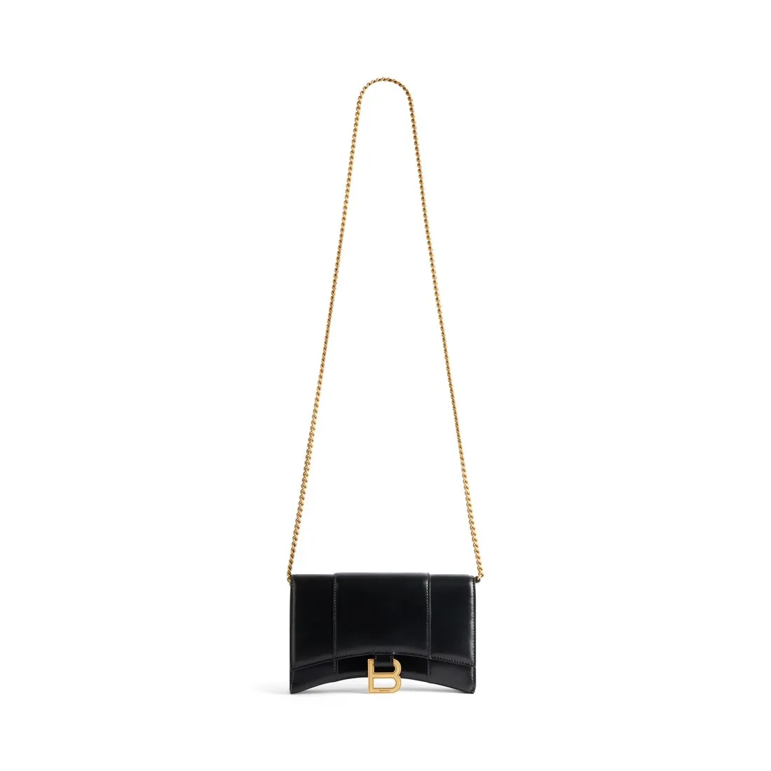 Cartera Con Cadena Hourglass para Mujer en Negro