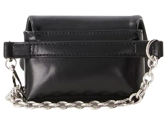 Cartera Mirage Mini Courtney con cadena - Vivienne Westwood - Cuero - Negro 