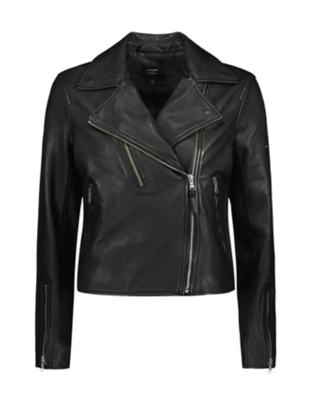 Cazadora Supedry Lather biker negro para mujer-a