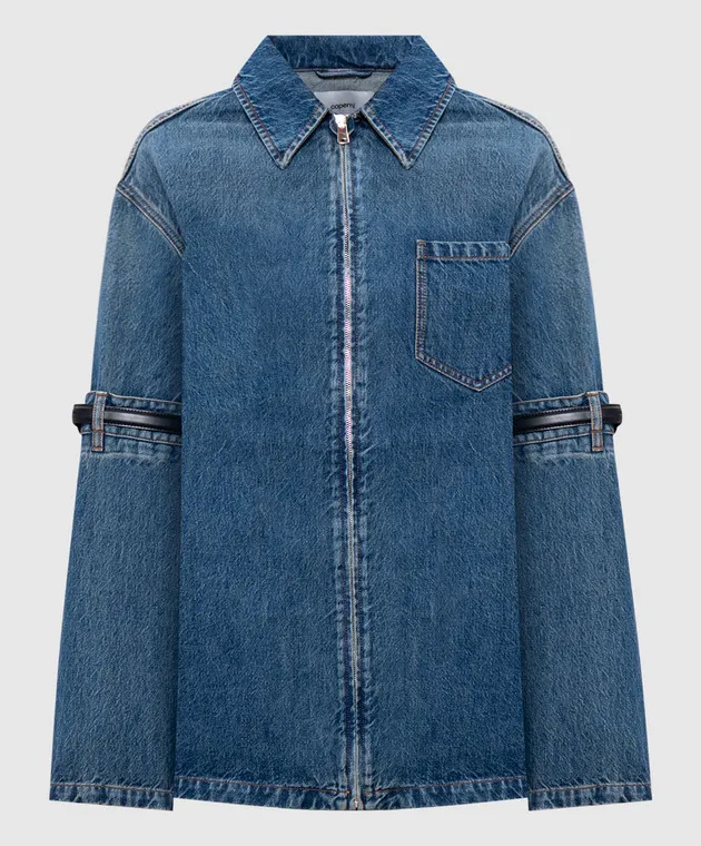 Coperni Blue denim jacket with logo