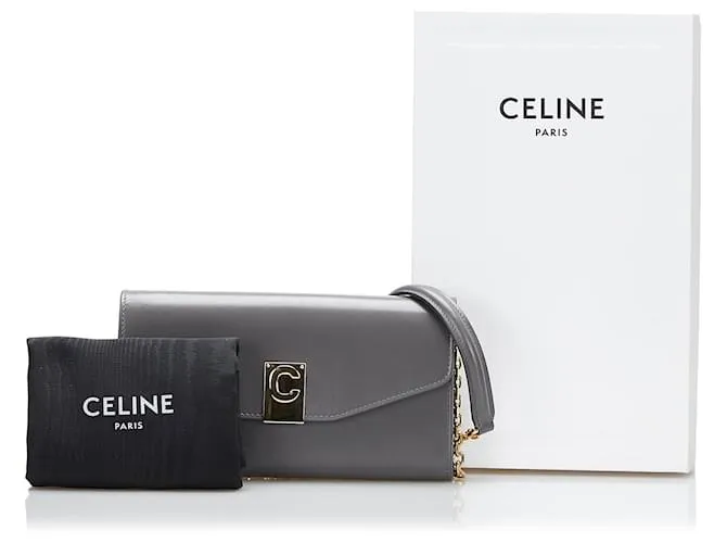 Céline Cartera Celine C gris con cadena 