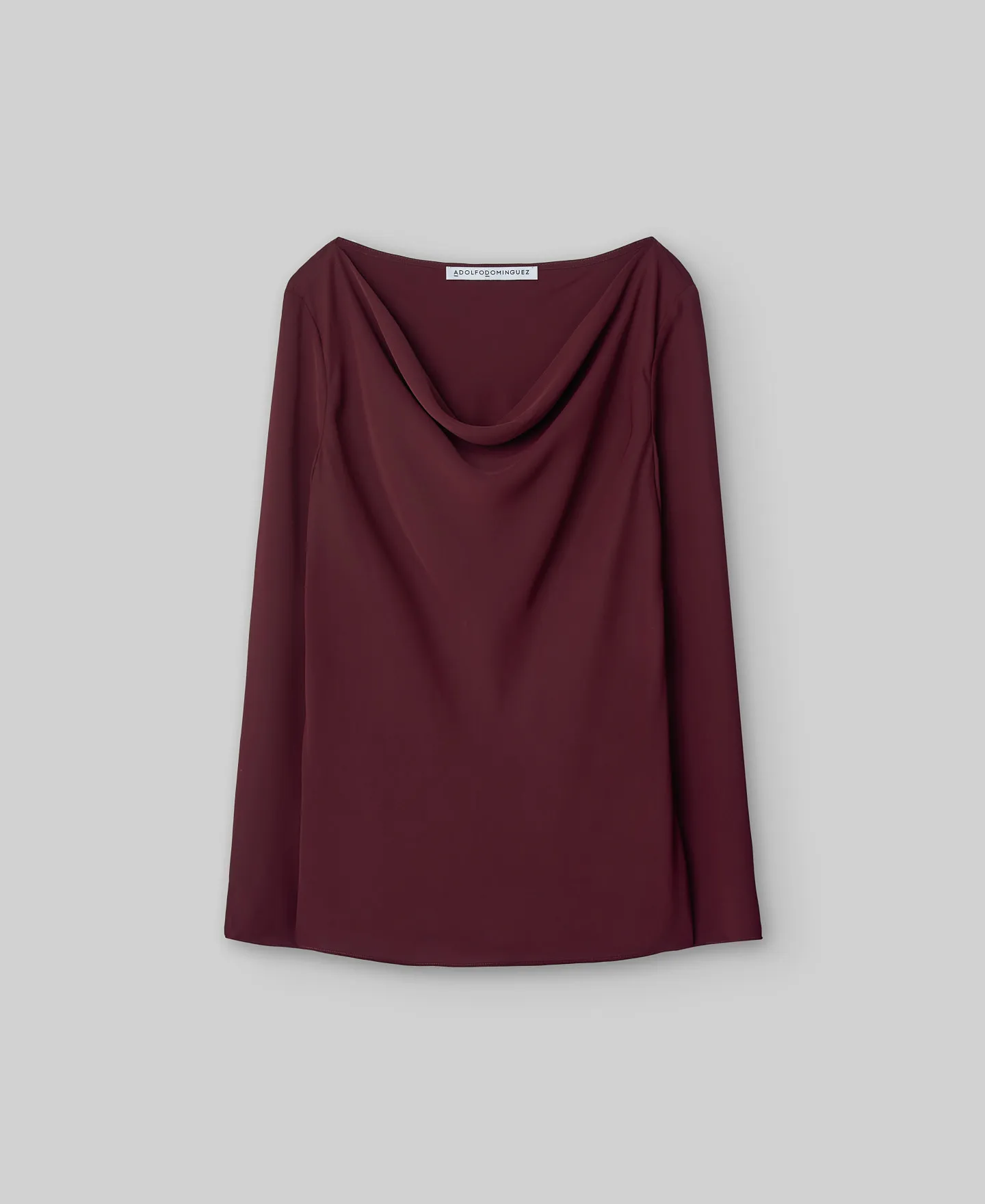 Draped collar top woman