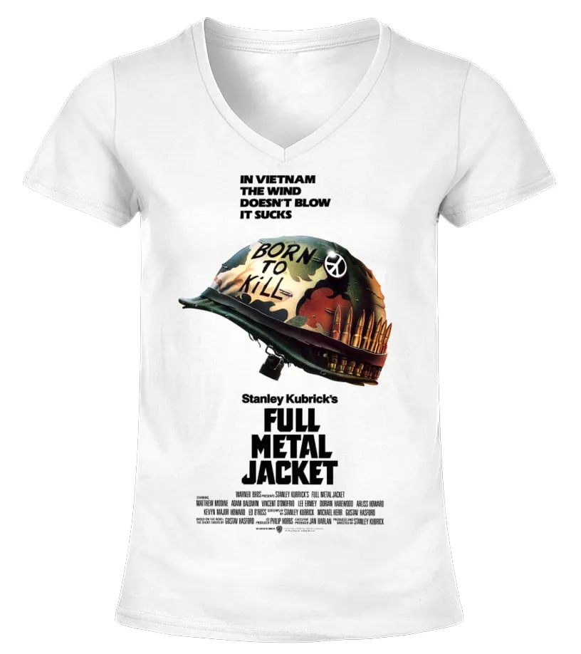 Full Metal Jacket WT (7) Camiseta cuello pico Mujer