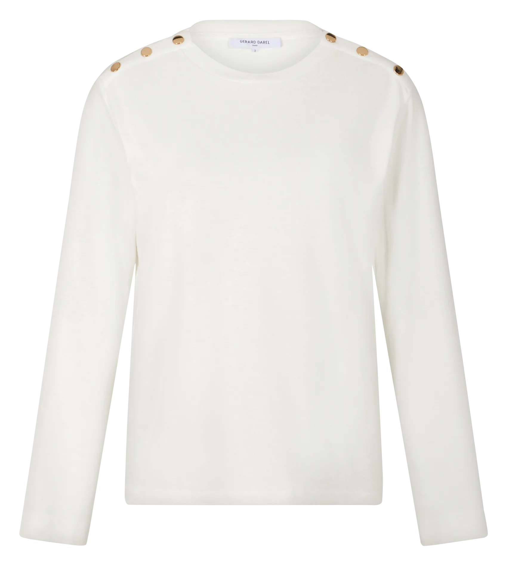 GERARD DAREL AUDELIE - Jersey de algodón con botones en blanco