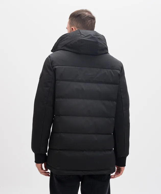 Gianfranco Ferre Black quilted down jacket with logo patch