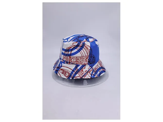 Gorro de pescador Hermès Reverso en seda azul Azul claro 