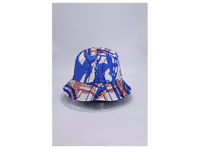 Gorro de pescador Hermès Reverso en seda azul Azul claro 