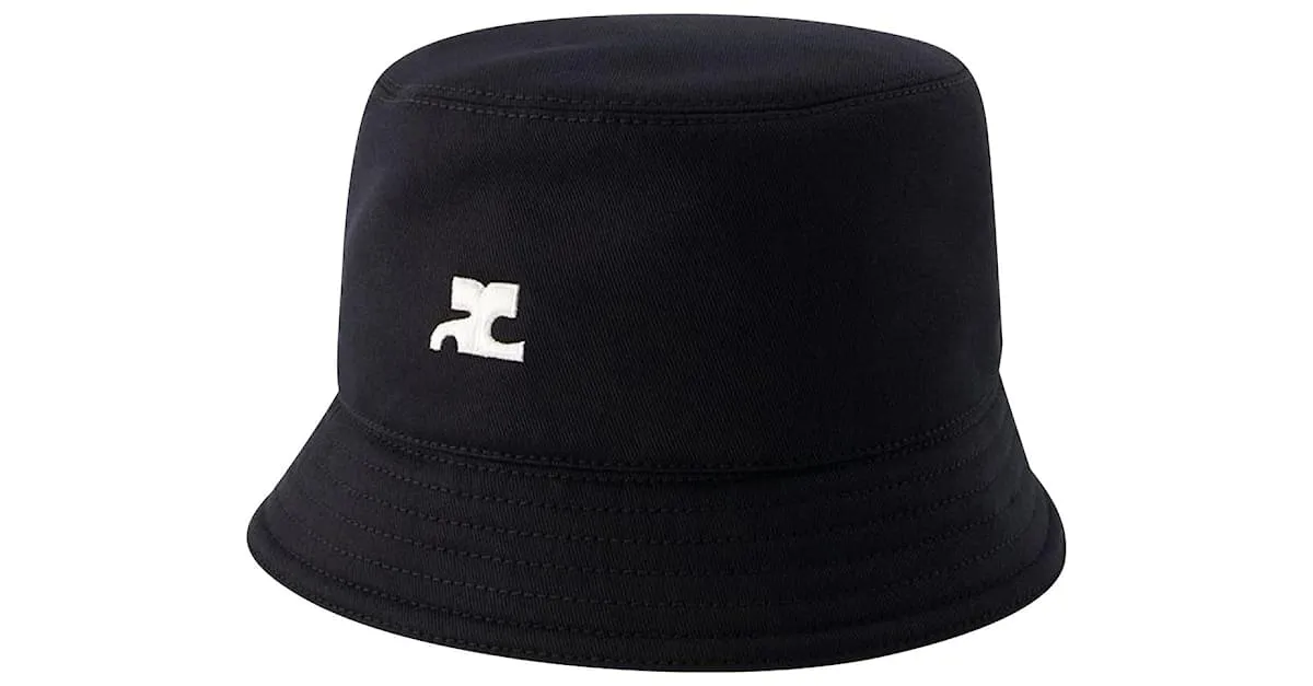 Gorro de pescador Signature - Courreges - Algodón - Negro 