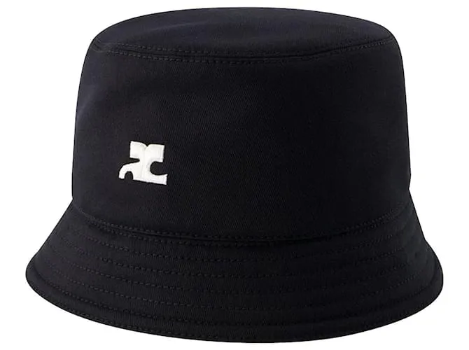 Gorro de pescador Signature - Courreges - Algodón - Negro 