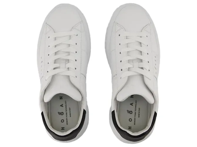 H Stripes Nuevas Zapatillas - Hogan - Cuero - Blanco 