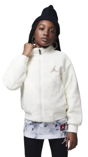 Jordan Girls Jumpman High Pile Sherpa Jacket "Sail"