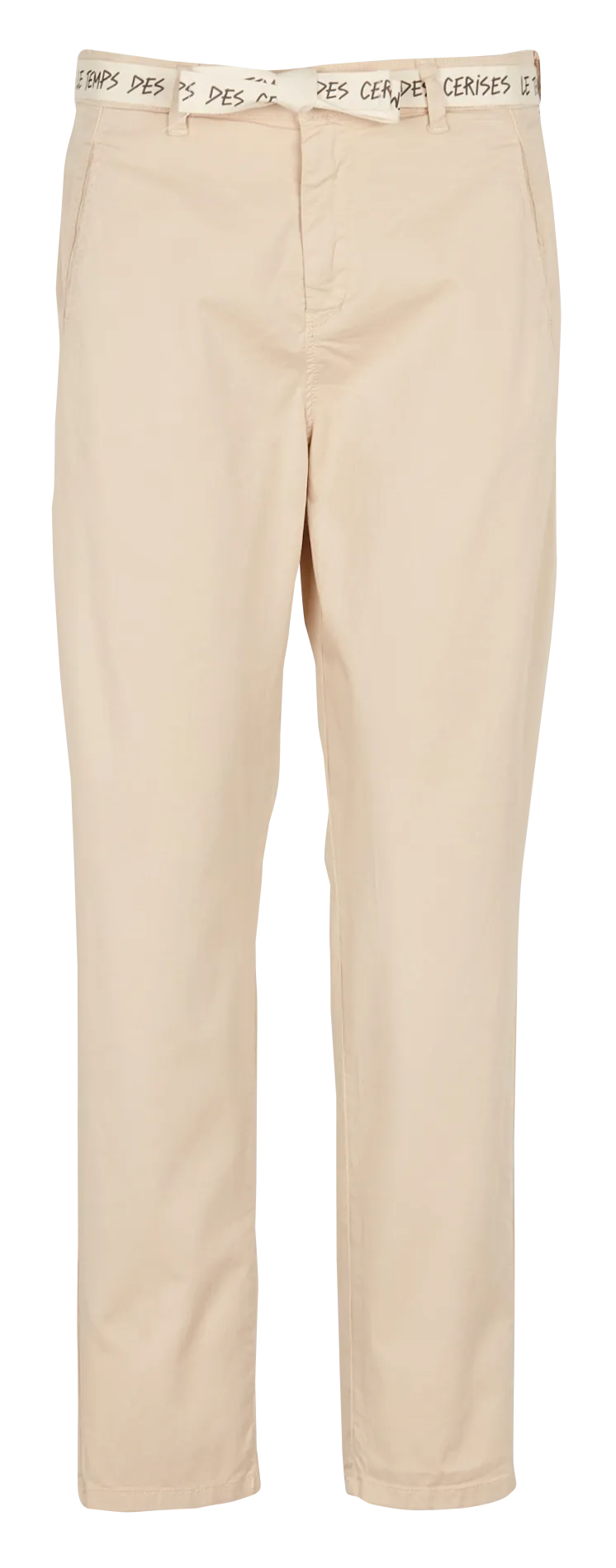 LE TEMPS DES CERISES ARLO - Pantalón tapered de talle alto con cinturón en blanco