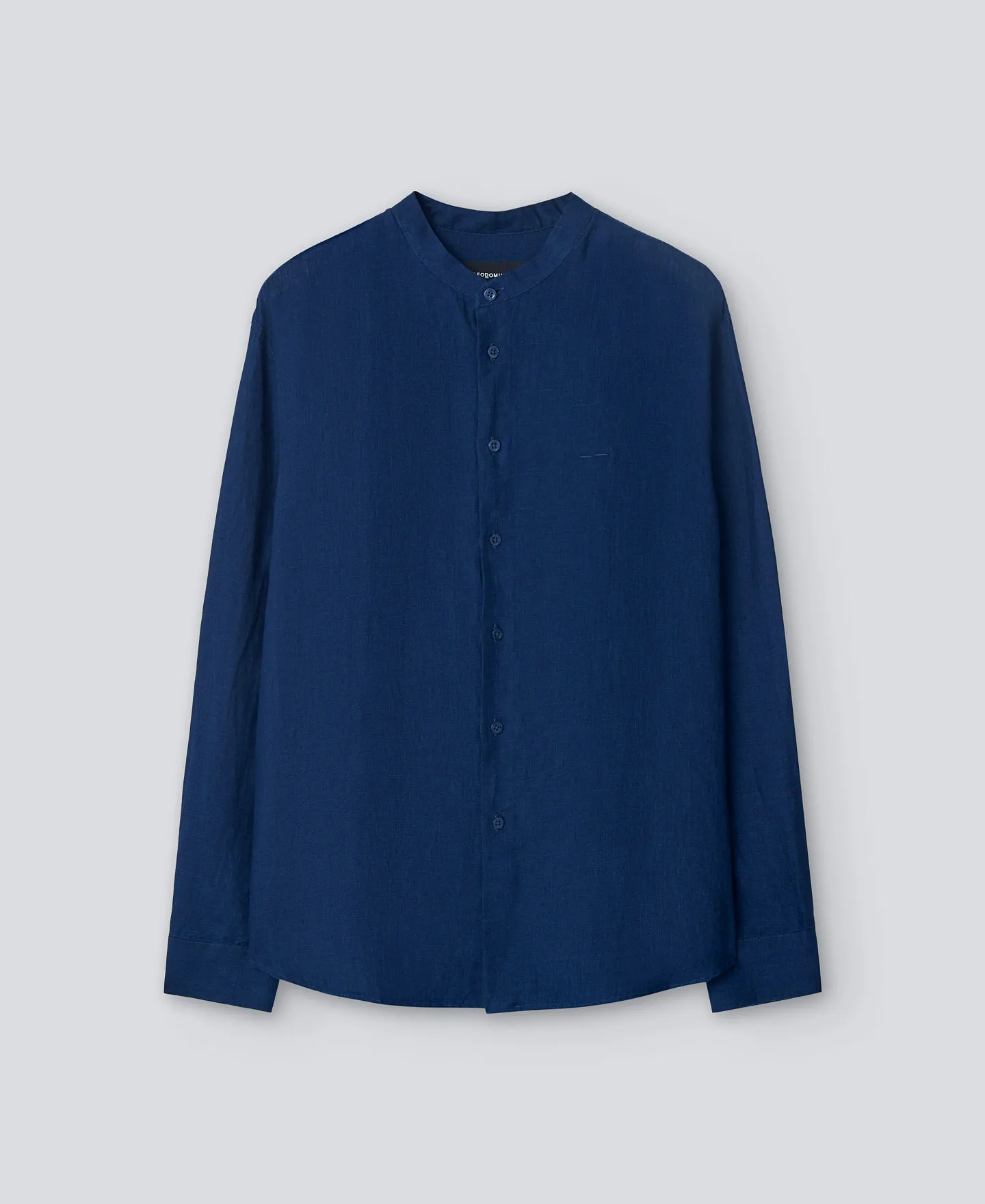 Linen mandarin collar shirt man