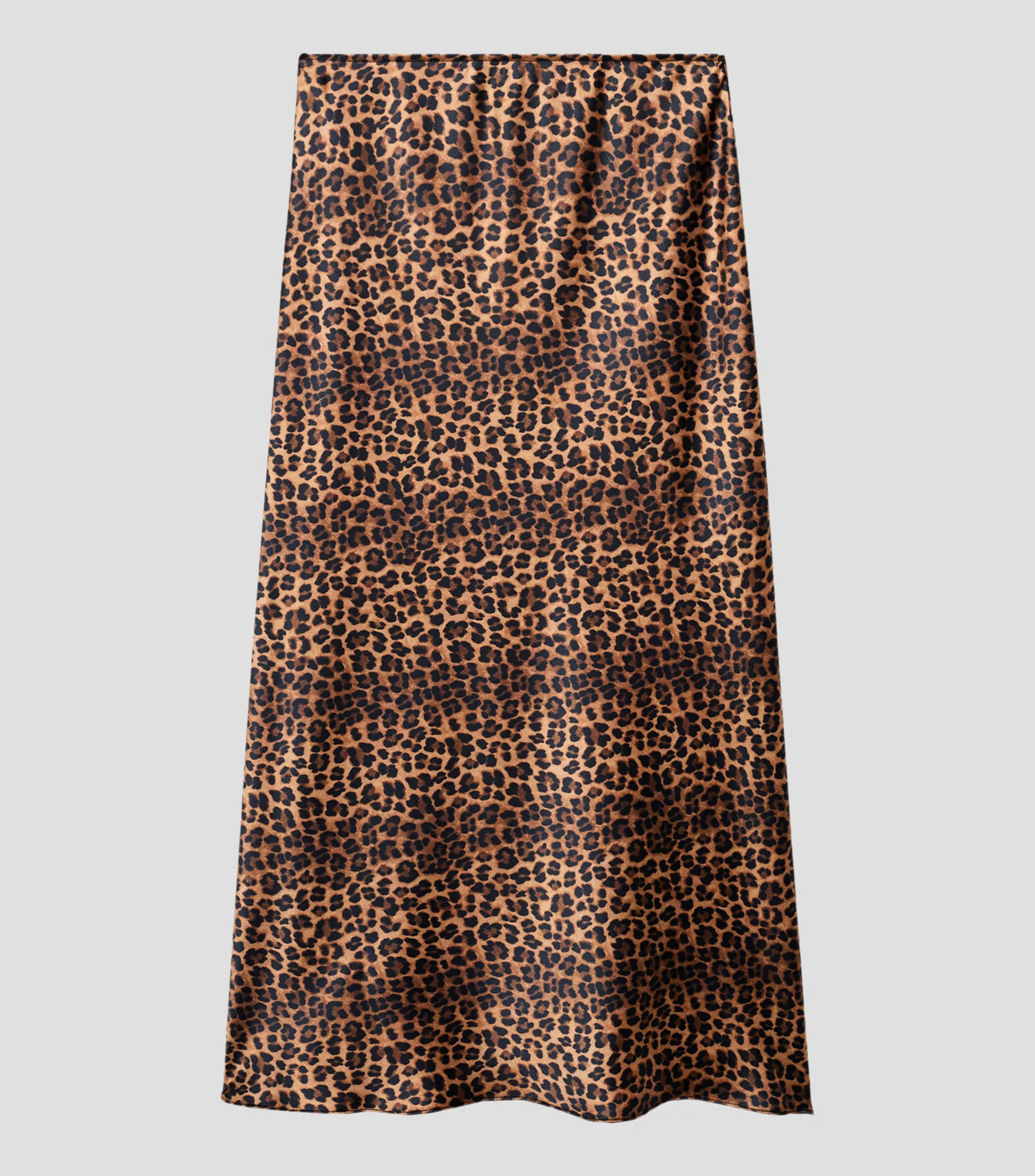 Mango Falda larga de corte recto animalprint Mujer