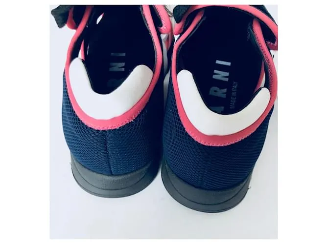 Marni Zapatillas con recortes Rosa Blanco Azul marino 