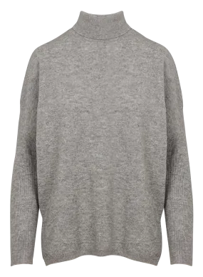 MKT KYAT - Jersey oversize de lana con cuello vuelto en gris