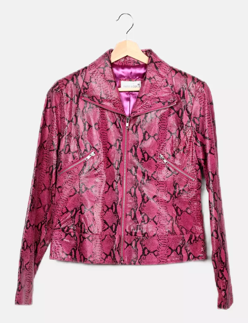 Outer Edge Cazadora rosa estampado animal print