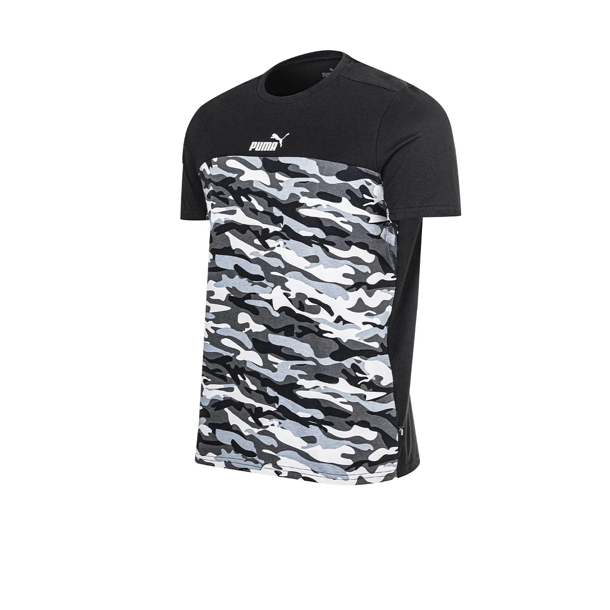 Remera Puma Essentials Block Camo Negra