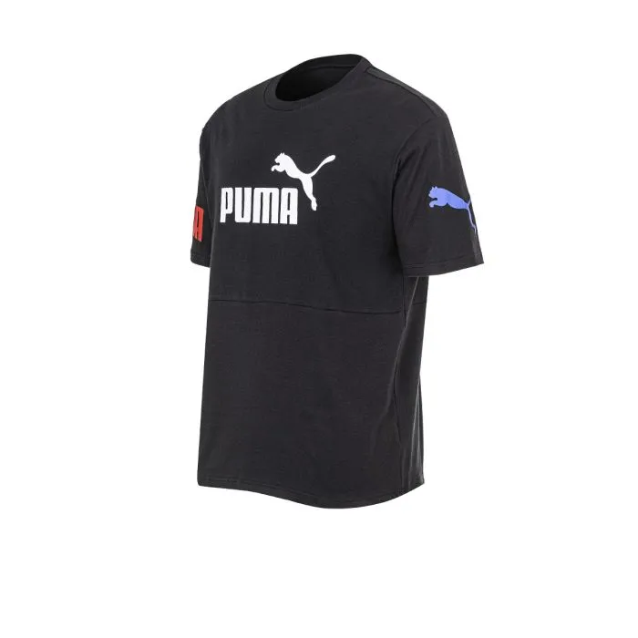 Remera Puma Power Colorblock Negra