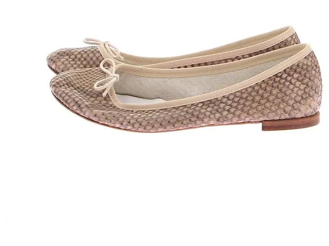 REPETTO Bailarinas T.EU 37.5 Cuero Beige 