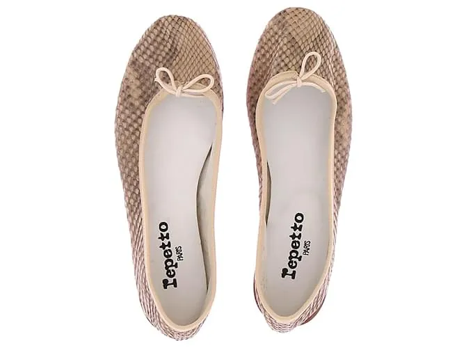 REPETTO Bailarinas T.EU 37.5 Cuero Beige 