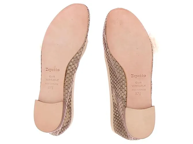 REPETTO Bailarinas T.EU 37.5 Cuero Beige 