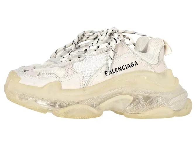 Zapatillas Balenciaga Triple S en Poliéster Blanco 