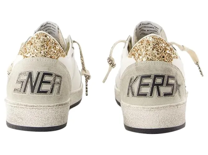 Zapatillas Ballstar - Golden Goose Deluxe Brand - Cuero - Blanco 