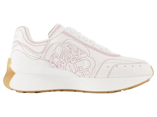 Zapatillas Oversize - Alexander Mcqueen - Multicolor - Cuero Blanco 