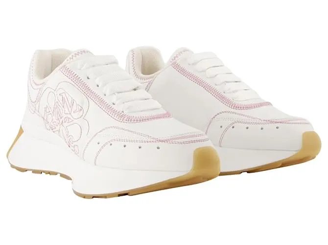 Zapatillas Oversize - Alexander Mcqueen - Multicolor - Cuero Blanco 